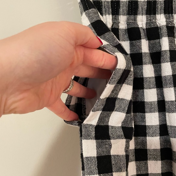 J. Crew • Black & White Gingham Scalloped Skirt - Picture 2 of 5
